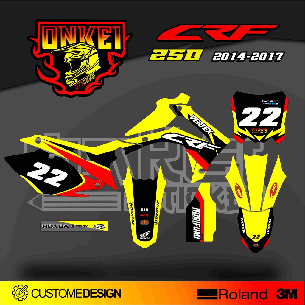 สติ๊กเกอร์ DECAL CRF 250 2014-2017 VTX