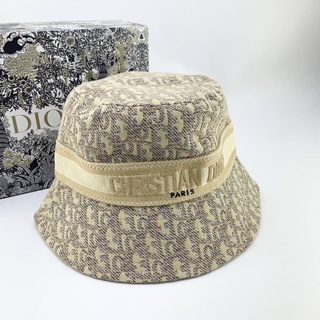 CHRISTIAN DIOR LOGO BAND OBLIQUE MONOGRAM PRINTED CANVAS BUCKET HAT หมวกบักเก็ต แบรนด์คริสเตียนดิออร์ โมโนแกรม คาดโลโก้