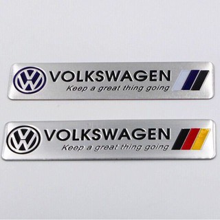 สติกเกอร์โลโก้โลหะ สําหรับติดตกแต่งกระเป๋าเดินทาง Volkswagen V/W Polo Tiguan Passat B5 B6 B7 Golf Mk6