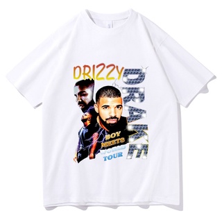 คอลูกเรือใหม่ เสื้อยืดลําลอง แขนสั้น พิมพ์ลาย Drizzy Drake Boy Meets World Tour สีขาว สไตล์ฮิปฮอป สําหรับผู้ชาย และผู้หญ