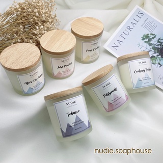 เทียนหอม ขนาด 90 กรัม nudie.soaphouse เทียนหอมไขถั่วเหลือง soy wax candle 100%