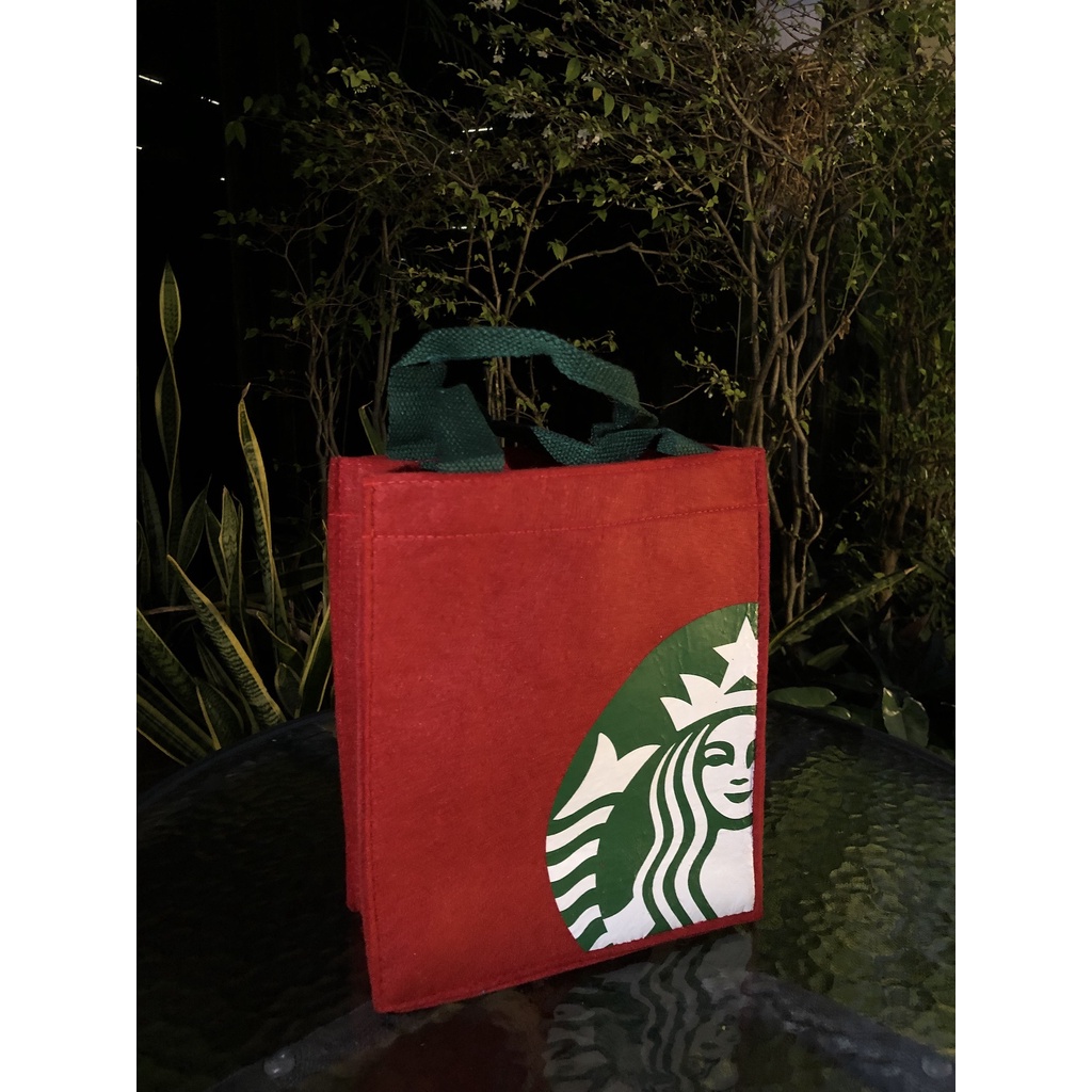 กระเป๋าสตาร์บัคส์ ลายคริสต์มาส มือ 1 | กระเป๋าพักเที่ยง | กระเป๋าstarbucks | สตาร์บัคส์ | Christmas Starbucks Bag