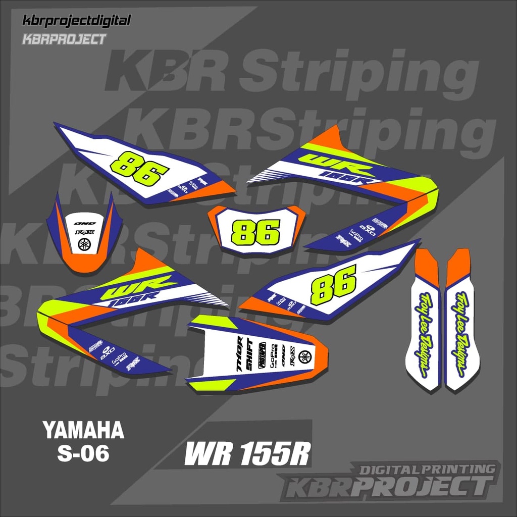 สติ๊กเกอร์ WR 155R WR 155R แถบ YAMAHA สติ๊กเกอร์รถมอเตอร์ไซด์ variation Racing S-06 TRANSPARENT