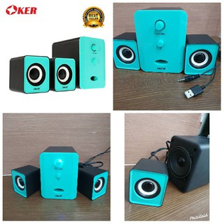 ลำโพงคอมพิวเตอร์ OKER SP-835 USB Speaker 2.1มีซัพแยกซ้ายขวา กำลังไฟ 5W+3W*2 (650W) มีปุ่มเปิดปิด ปรับเพิ่มเสียงในตัว