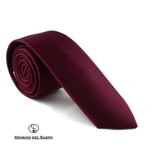 Giorgio Del Sarto Necktie Red Fabric Texture เนคไทสีแดงมีเท็กเจอร์