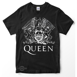 เสื้อยืด พิมพ์ลายโลโก้ QUEEN QUEEN bohemian rhapsody สไตล์วินเทจ โอเวอร์ไซซ์ สีดําสามารถปรับแต่งได้