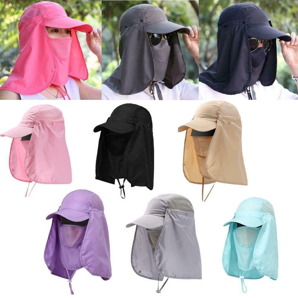 หมวกผ้ากันแดด หน้ากากบังแดดร้อน ระบายอากาศดี ปิดหน้าถีงคอรอบ 360 สามารถถอดที่ปิดหน้าและปีกได้ UPF50+ sunproof cover Cap - รูปที่ 3