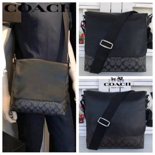 COACH SULLIVAN SMALL MESSENGER IN SIGNATURE (Charcoal black)