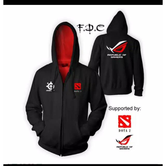 ZIPPER DOTA 2 REPUBLIC OF GAMERS ROG HOODIE JACKET