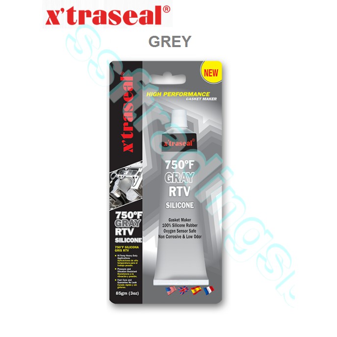 HI-TEMP GASKET MAKER / 750F GREY RTV SILICONE / XTRASEAL 750F GREY RTV SILICONE / GREY GASKET MAKER