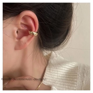ชุดเครื่องประดับ ต่างหูห่วงทอง 14k แบบไม่เจาะ สําหรับผู้หญิง