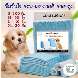 แผ่นรองฉี่ จาก Pet Corner แผ่นรองฉี่น้องหมา น้องแมว ช่วยฝึกขับถ่ายสุนัขและสัตว์เลี้ยง