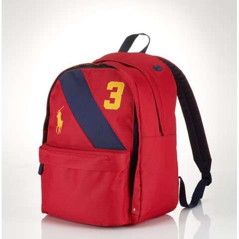 álbum de recortes Portero artillería กระเป๋าเป้ Polo Ralph Lauren Banner Stripe II Large Backpack สี Red ขนาด  11.5'' W x 14'' H x 6'' D | Shopee Thailand