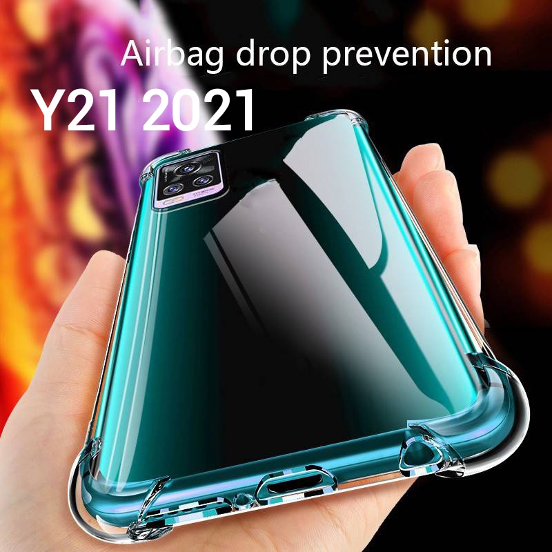 T1X(พร้อมส่งในไทย)เคสTPUใสกันกระแทกคลุมกล้องVivo T1X/Y33T/Y21T/Y33S/Y21 2021