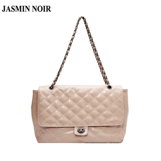 Jasmin NOIR กระเป๋าถือ กระเป๋าสะพายไหล่ สะพายข้าง ขนาดใหญ่ ลายสก๊อต สําหรับผู้หญิง