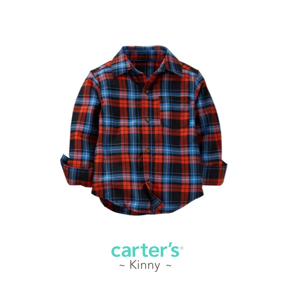 Plaid Button-Front Shirt ของ carter's #W01