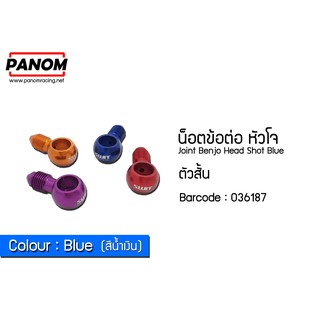 น็อตข้อต่อหัวโจ ตัวสั้น สีน้ำเงิน รหัสสินค้า C036187