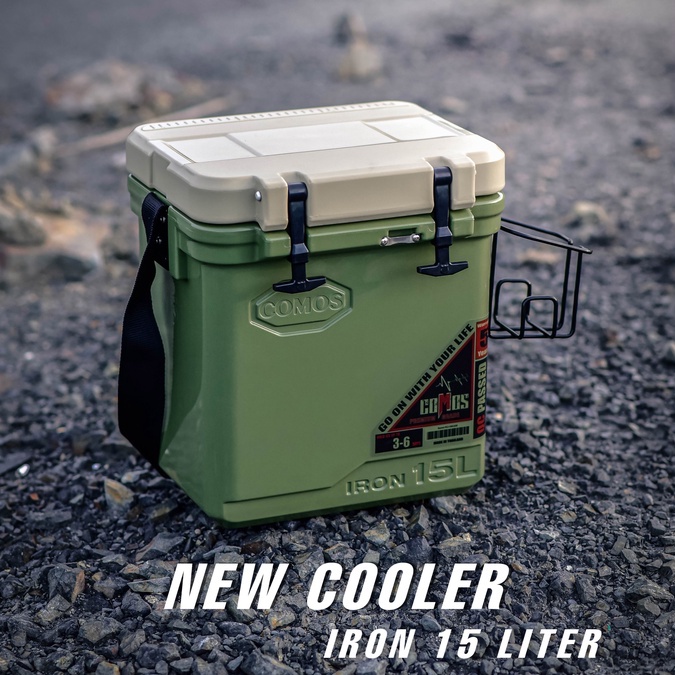 ✨New  Cooler box Premium Grade รุ่น IRON 15  กระติกน้ำแข็ง ถังแช่น้ำแข็ง เก็บความเย็น 3-5 วัน