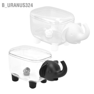 B_uranus324 2 Pcs Mini Storage Container Transparent Dustproof Removable Calf Elephant Desktop