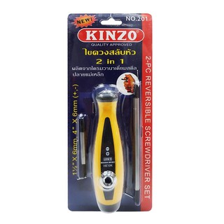 screwdriver 2IN1 KINZO 2WAYS SCREWDRIVER Hand tools Hardware hand tools ไขควง ไขควงหัวสลับ KINZO 2IN1 No.201 VR9 เครื่อง