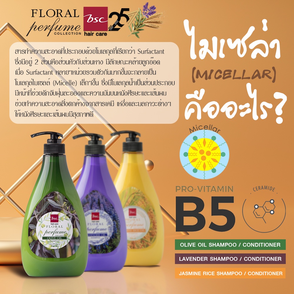 BSC HAIR CARE Conditioner Floral Perfume Collection Omega Olive Oil 750