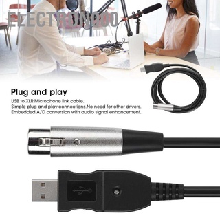 [คลังสินค้าใส]Electron000 Microphone Mic Link Cable Adapter USB to XLR Cord 3 Meter