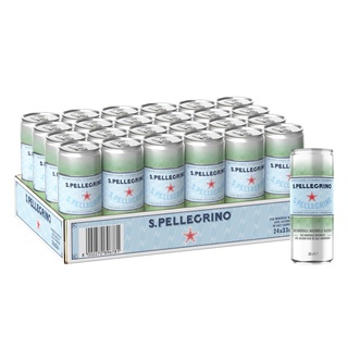 🌟พร้อมส่ง🌟(3 ลัง=72 กระป๋อง) San Pellegrino Sparkling Mineral Water Can 330 ml น้ำแร่อัดแก๊สธรรมชาติ ขนาด 330 ml