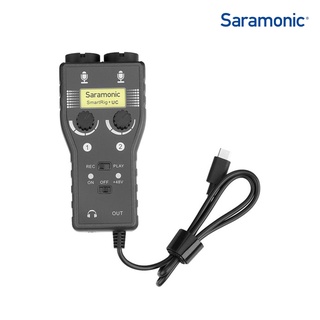 Saramonic SmartRig+ UC อินเทอร์เฟซรวมเสียงไมโครโฟน XLR,6.3มม. 2 ช่อง และTRS 3.5มม.2 ช่องโมโนและสเตอริโอใช้กับ USB Type-C