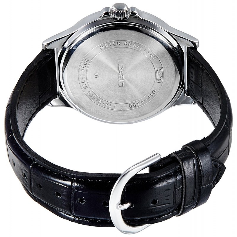 นาฬิกา Casio รุ่น MTP-V300L-1A และ LTP-V300L-1A นาฬิกาสายหนังสีดำ - สินค้าของแท้ 100% รับประกันสินค้า 1 ปีเต็ม