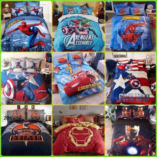 🎄ชุดผ้าปูที่นอน พร้อมผ้านวม(ครบชุด)ลายAvengers สินค้าพร้อมส่ง