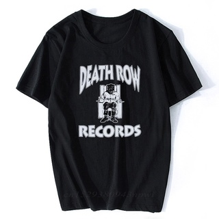 เสื้อยืดผ้าฝ้าย เสื้อยืดแขนสั้น ผ้าฝ้าย พิมพ์ลาย Death Row Records Tupac 2Pac Dre สีดํา สําหรับผู้ชาย