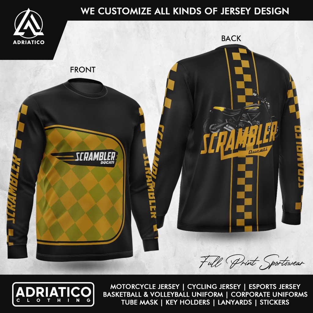 เสื้อขี่มอเตอร์ไซค์ ADRIATICO "DUCATI SCRAMBLER" V2 | 013 | Longsleeve : เสื้อโปโล : เสื้อยืด |