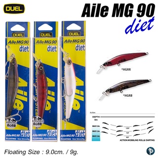 เหยื่อปลอม DUEL Aile MG 90 diet รหัส F730