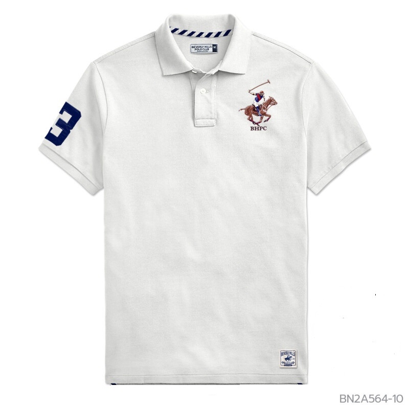 Beverly Hills polo Club เสื้อโปโลแขนสั้น คุณภาพสูง ins แบรนด์อินเทรนด์ธุรกิจลําลอง