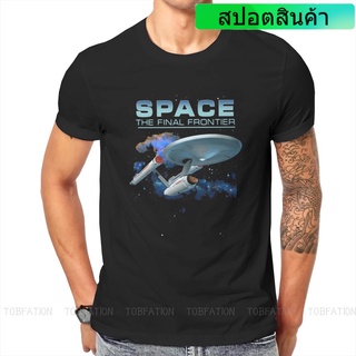 เสื้อยืด พิมพ์ลาย The Final Frontier Star Trekkers Tos Space Film Pure สําหรับผู้ชาย