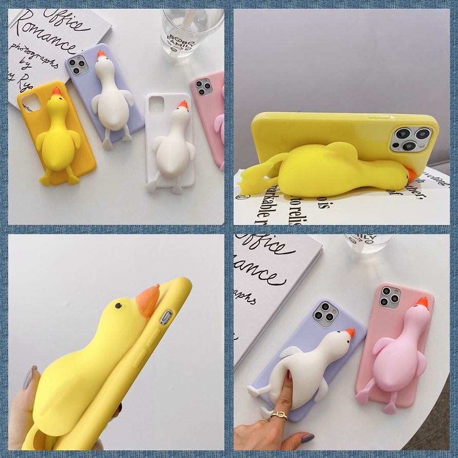 Casing For Realme V15 V11 V3 7 6 5 3 Pro 6i 6s 5i 5s 3i Cover Cute Cartoon Duck Goose Stress Reliever Soft TPU Phone Case
