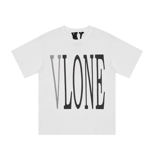 Fashion VLONE ผู้ชายและผู้หญิง ผ้าฝ้าย 3M สะท้อนแสง คอกลม เสื้อยืดกีฬา ลําลอง แขนสั้น เสื้อ