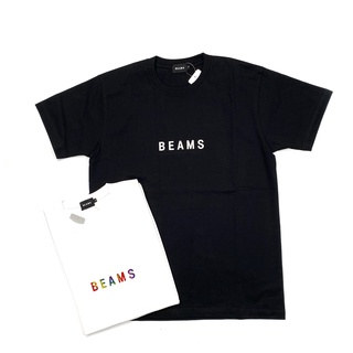 Beams เสื้อยืดคอกลม แขนสั้น ผ้าฝ้ายแท้ พิมพ์ลายตัวอักษร สไตล์ญี่ปุ่น แฟชั่นฤดูใบไม้ผลิ ฤดูร้อน