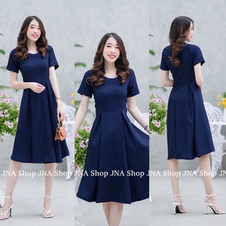 hbstation.shop เสื้อผ้าผู้หญิง Dressออกงาน สีกรม พร้อมส่ง