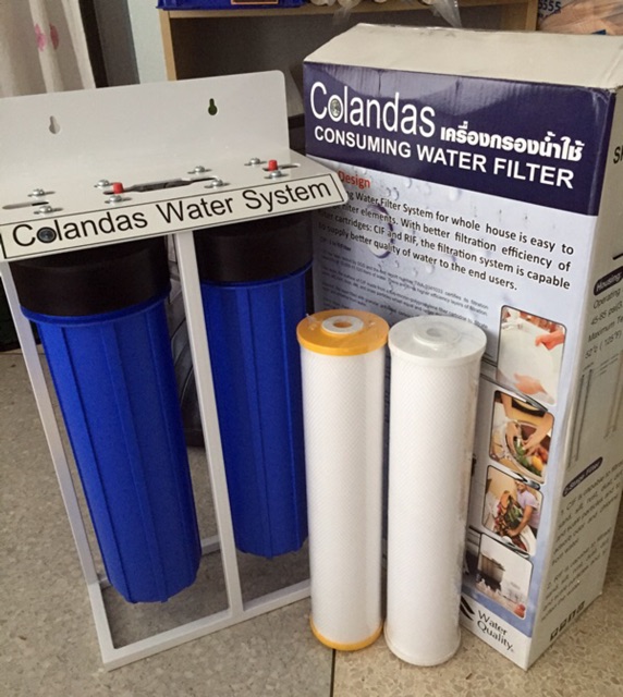 เครื่องกรองน้ำใช้/ไส้กรอง 2 ขั้นตอน Big Blue ยี่ห้อ Colandas