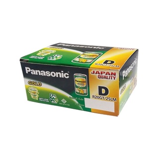 พานาโซนิค โกล์ด ถ่ายไฟฉาย D 1.5V R20GT/2SLM 2 ก้อน x 6 แพ็ค101360Panasonic Gold D1.5V R20Gt/2Slm 2 Bars x 6 Packs Panaso