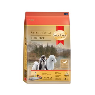 อาหารเม็ดสุนัข SmartHeart Gold Salmon Meal and Rice Small Breeds (3 kg.)