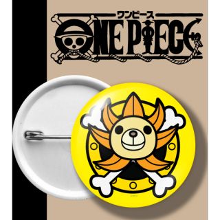 ONEPIECE BADGE เข็มกลัด วันพีช หัวเรือซันนี่ พื้นเหลือง SUNNY SHIP YELLOW