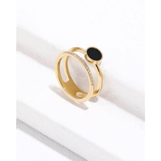 Diffy ring แหวนทรงเก๋ สีทอง สายแฟต้องมี ดูดีสุดๆ so chic!✨💫