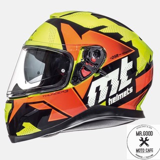 หมวกกันน็อค MT HELMET รุ่น Thunder3 SV ลาย Torn Gloss Orange-Yellow