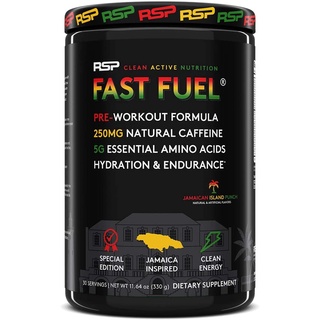 RSP Nutrition, Fast Fuel,(30 Servings) Pre-Workout Formula, Hydration &amp; Endurance, preworkout High Stim energy pump