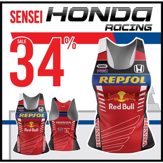 🌈โค้ดSENSEIOMGลด15%🌈เสื้อกล้ามผู้หญิงทรงเข้ารูปพิมพ์ลาย(หน้า-หลัง) SENSEI ลายRacing HONDA3