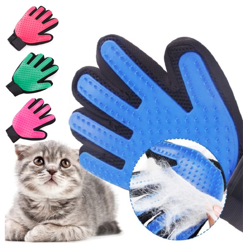 Cat Grooming Glove Pet Hair Remover Glove CombFor Cats Dog Grooming and