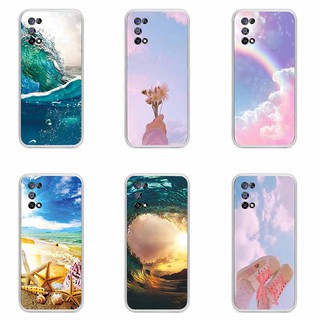 เคสโทรศัพท์มือถือ TPU นิ่ม เนื้อแมตต์ พิมพ์ลายทิวทัศน์ สำหรับ Realme 7 5G