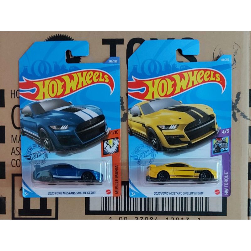 Hotwheels รถเหล็ก1/64 2020 Ford Mustang Shelby GT500 รถเหล็กราคาถูกเลือกแบบได้(ดูสินค้าในร้านคลิ๊กที